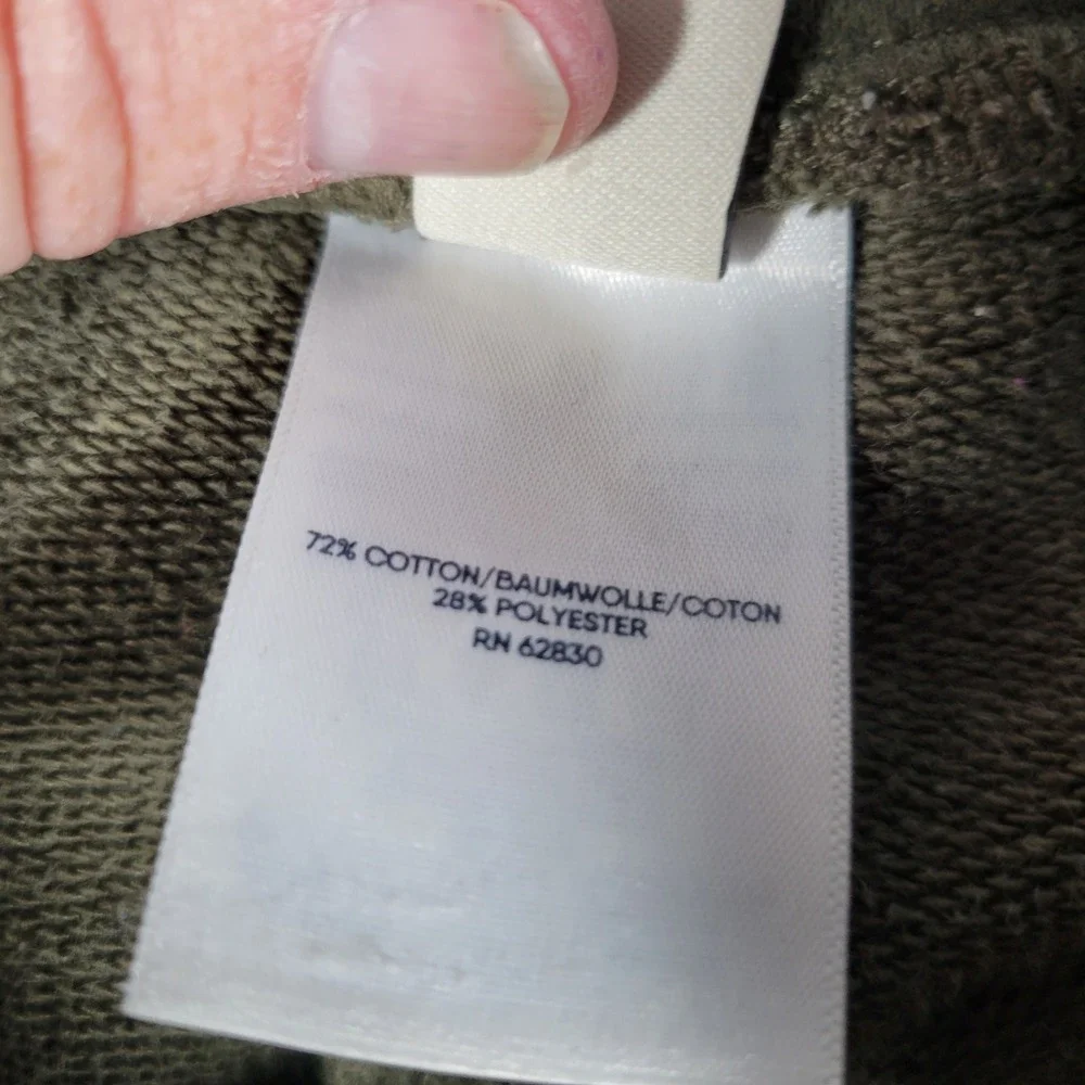 Lands' End Serious Sweats Joggers Womens Size M 10-12 Olive Green Tapered Pants - Picture 10 of 13